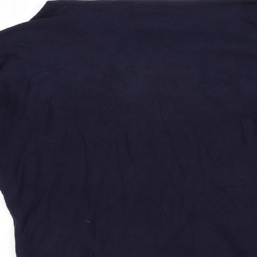 Phase Eight Womens Blue Roll Neck Nylon Pullover Jumper Size XS
