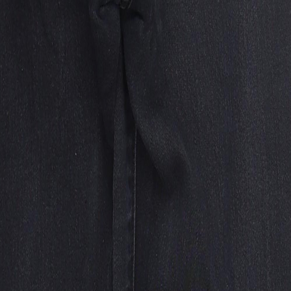 BS Fashion Womens Black Cotton Straight Jeans Size 8 L31 in Regular Zip