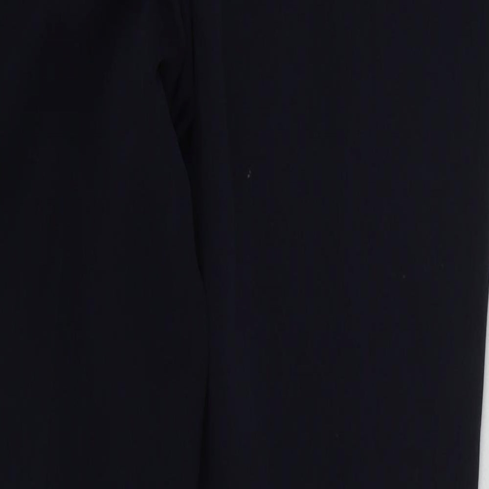 H&M Womens Blue Polyester Trousers Size 8 L27 in Regular Zip