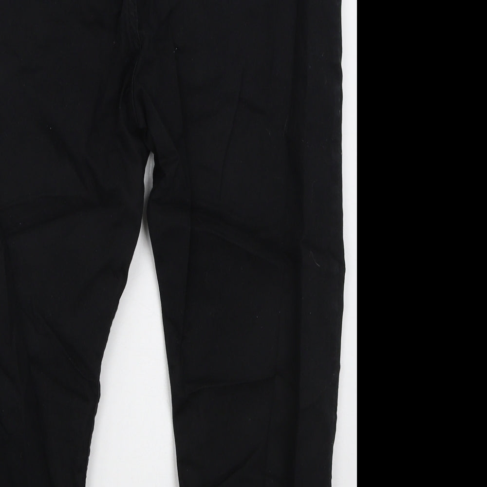 Marks & Spencer Womens Black Cotton Skinny Jeans Size 12 L22 in Regular Button