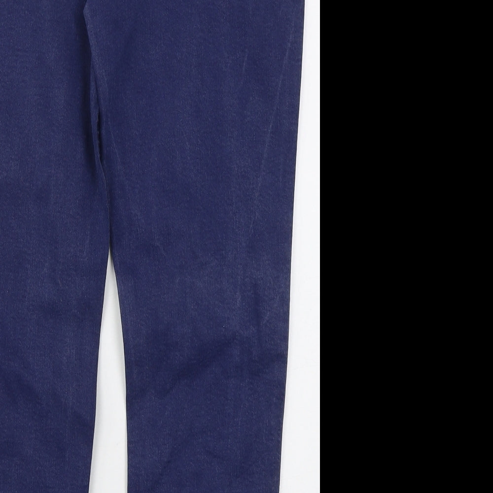 Preworn Womens Blue Cotton Skinny Jeans Size 30 in L26 in Regular Button