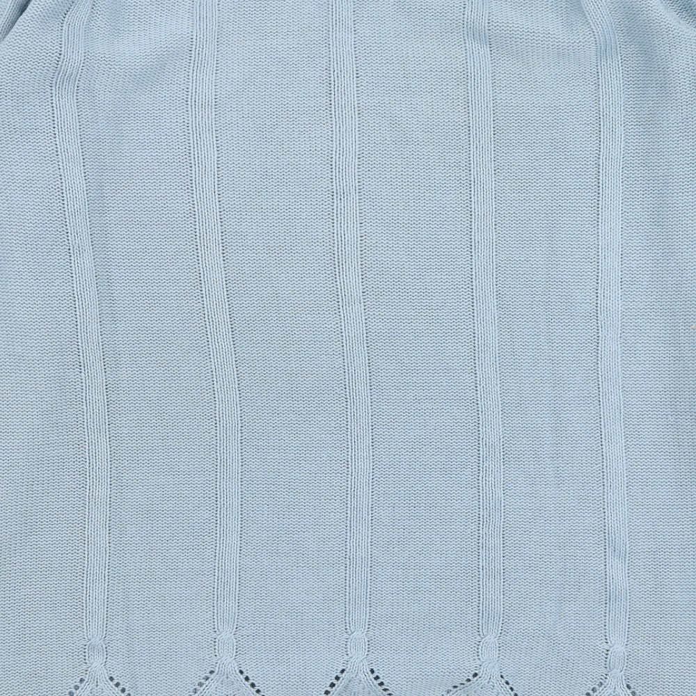 Berkertex Womens Blue Round Neck Acrylic Pullover Jumper Size 8
