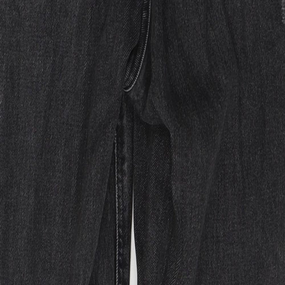River Island Womens Black Cotton Straight Jeans Size 8 L27 in Regular Button
