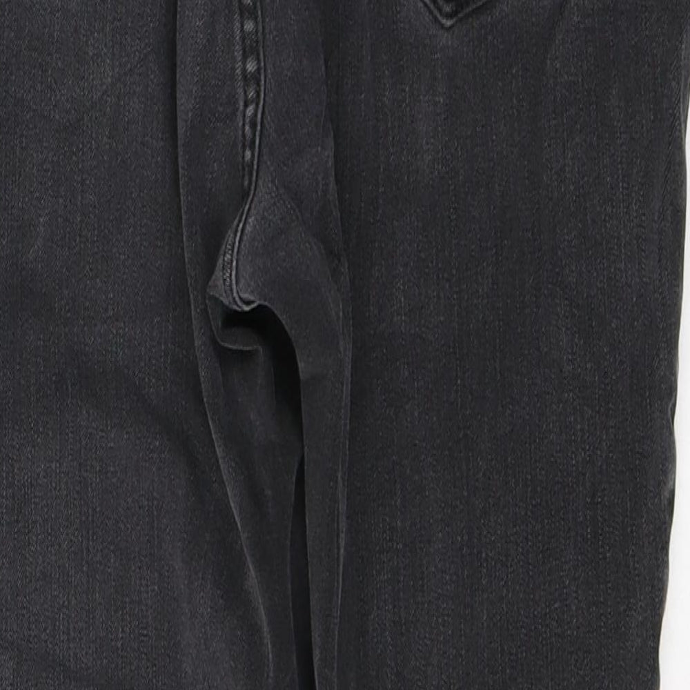 George Womens Black Cotton Skinny Jeans Size 12 L24 in Regular Button
