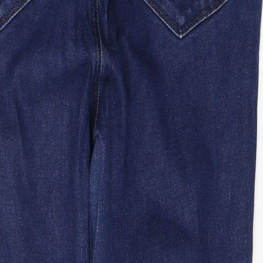 Nudj Womens Blue Cotton Skinny Jeans Size 12 L29 in Regular Button