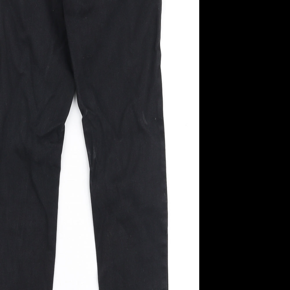 Topshop Womens Black Elastane Skinny Jeans Size 25 in L32 in Slim Zip