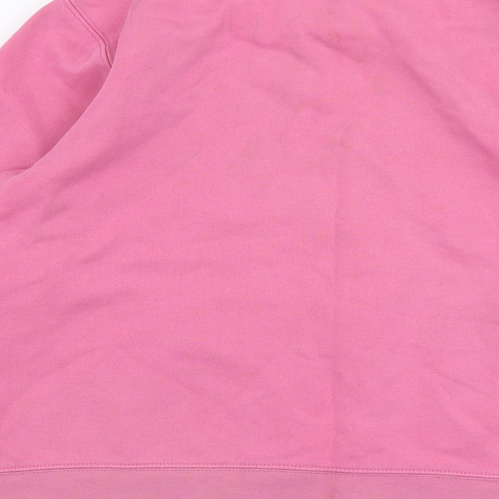 Air Womens Pink Cotton Full Zip Sweatshirt Size 12 Zip