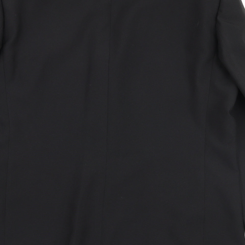 F&F Mens Black Polyester Jacket Suit Jacket Size 42
