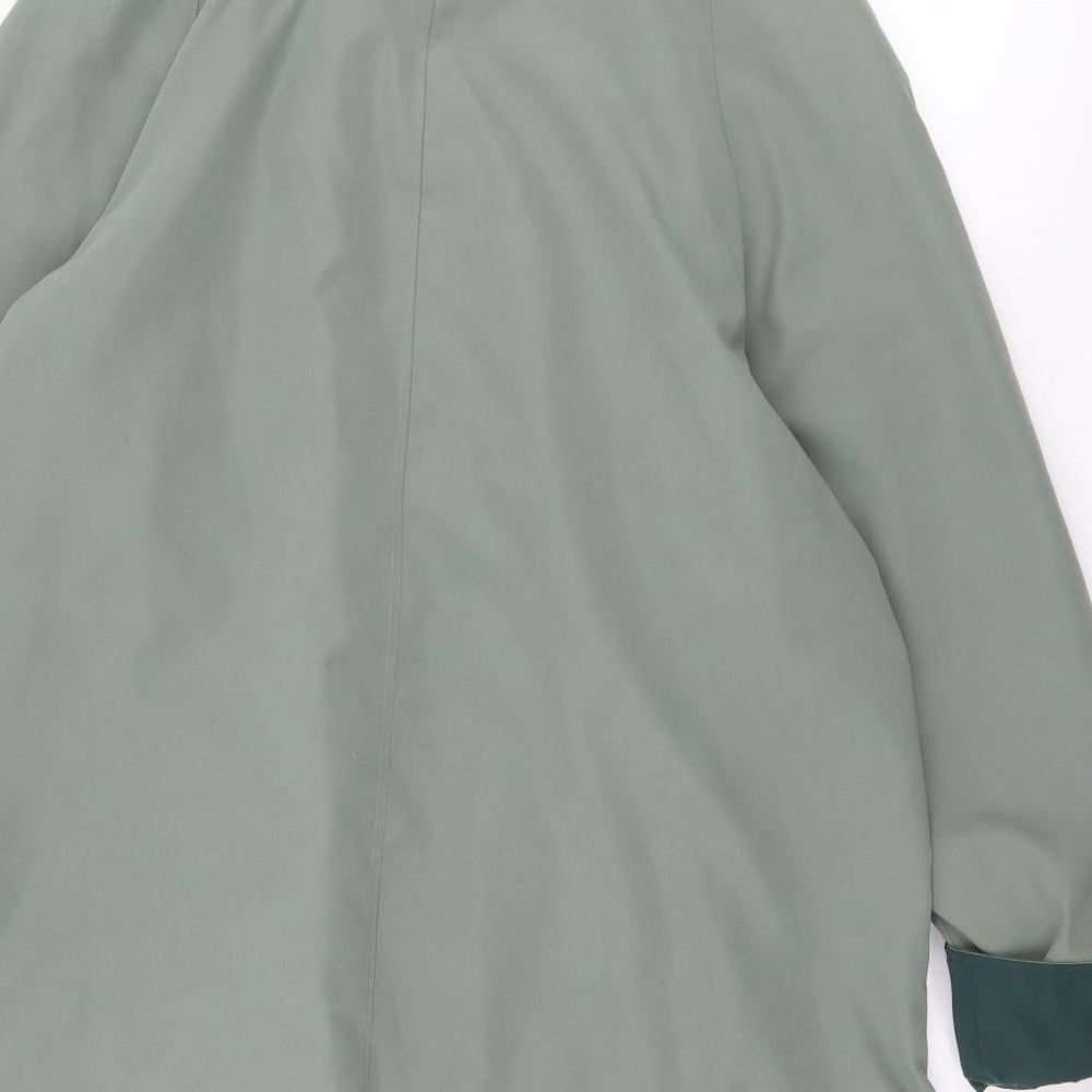 EWM Womens Green Overcoat Coat Size 16 Button