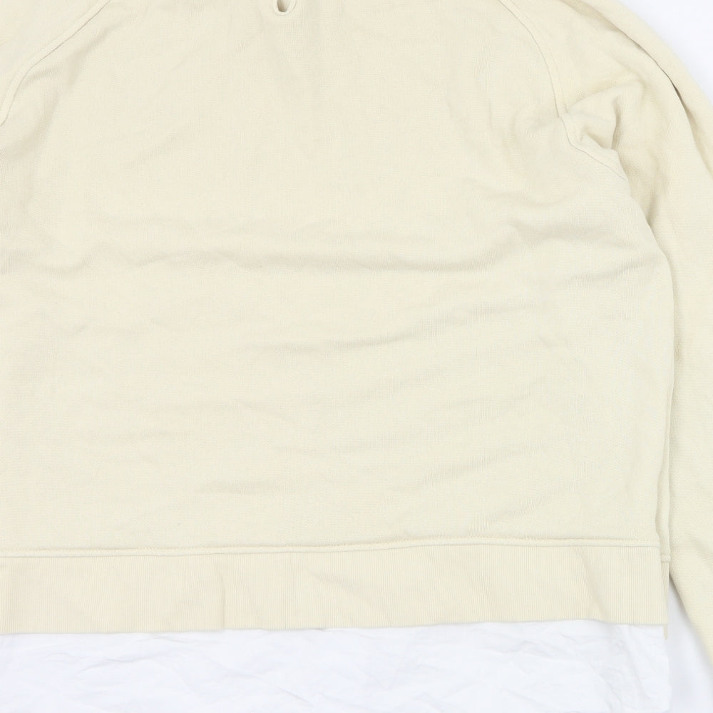 NEXT Womens Beige Cotton Pullover Sweatshirt Size L Pullover