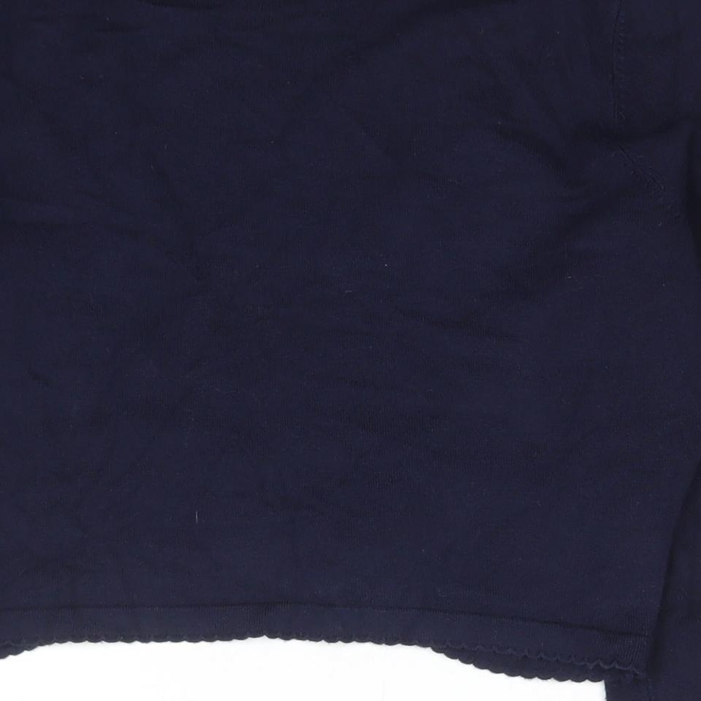 Preworn Womens Blue V-Neck Viscose Cardigan Jumper Size S