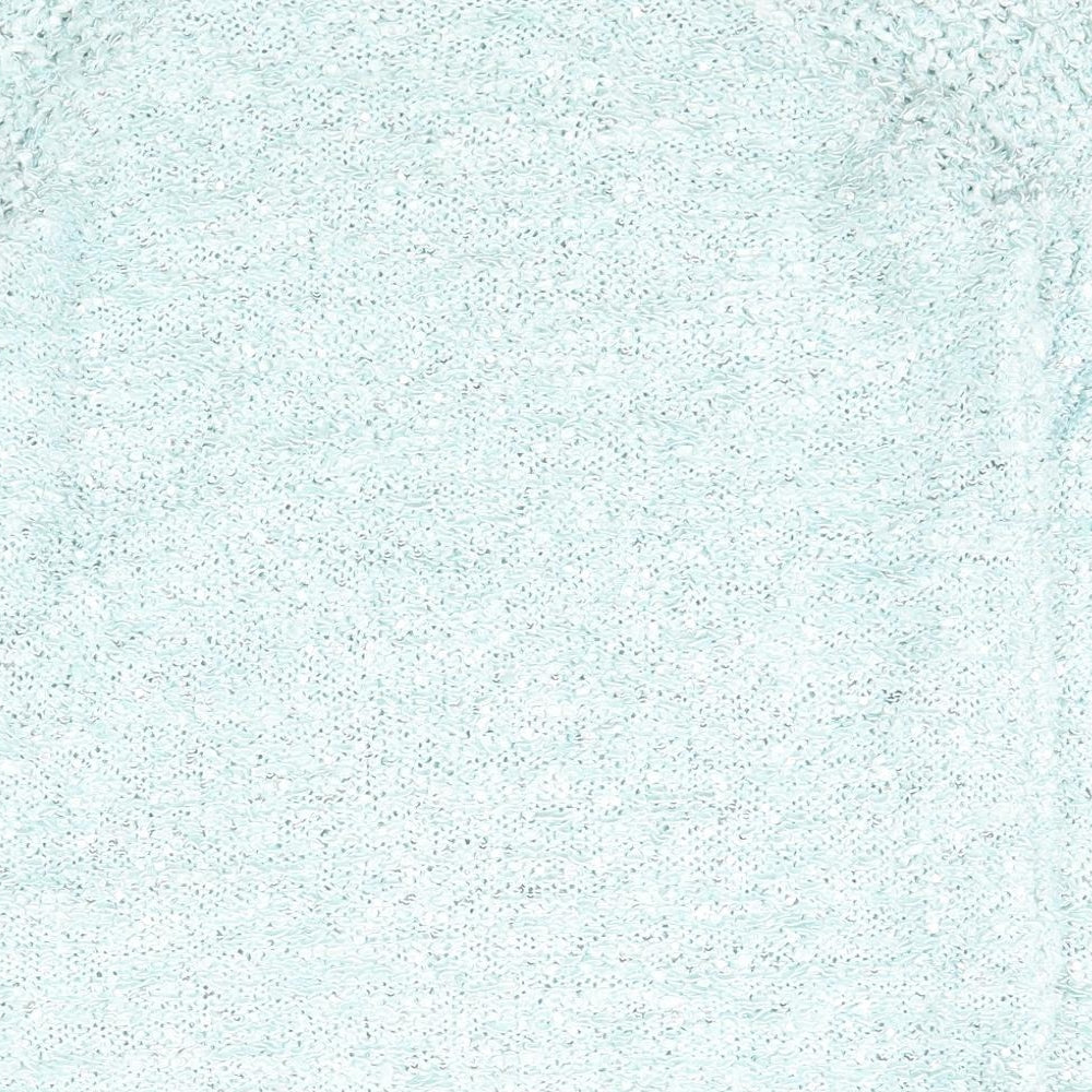 BM Womens Blue Scoop Neck Nylon Pullover Jumper Size M