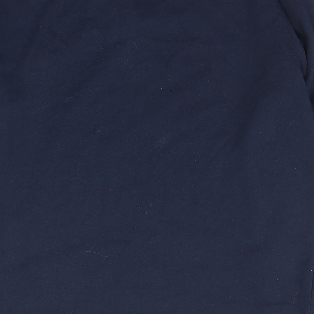 Bonmarché Womens Blue Scoop Neck Cotton Pullover Jumper Size M