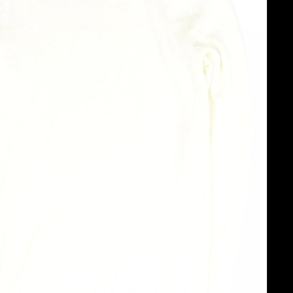 Marks & Spencer Womens Ivory Roll Neck Acrylic Pullover Jumper Size 6