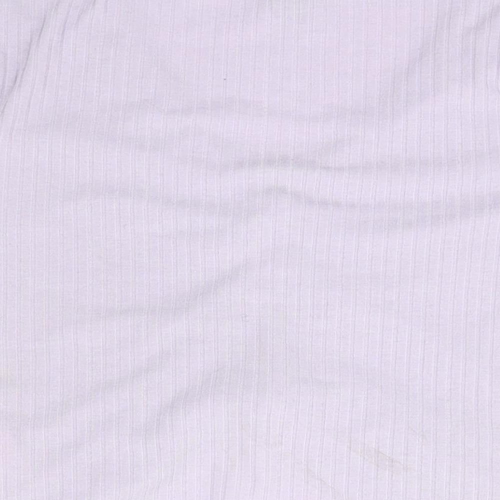 New Look Womens Purple V-Neck Polyester Pullover Jumper Size 12