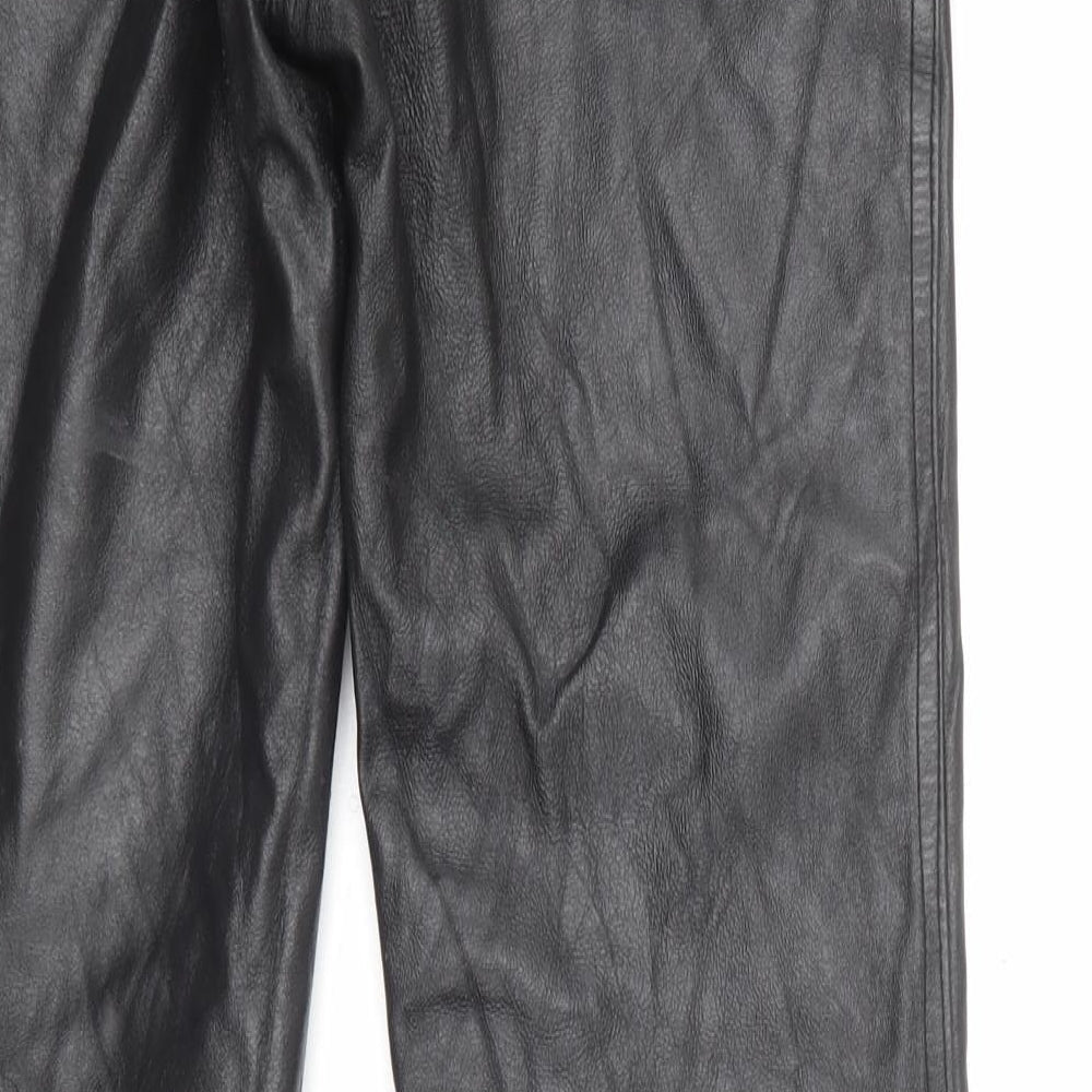 Vera Pelle Womens Black Polyester Jegging Trousers Size 42 L27 in Regular