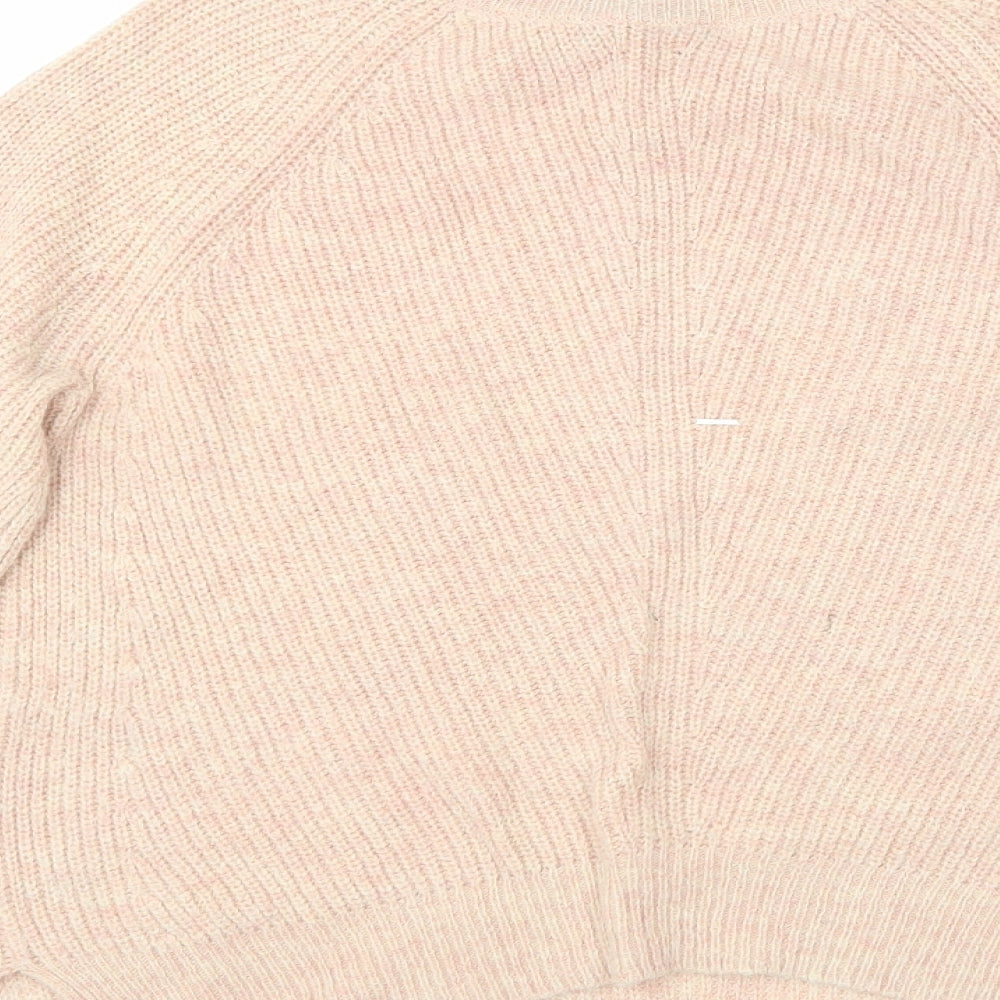 Marks & Spencer Womens Pink Round Neck Polyamide Pullover Jumper Size S