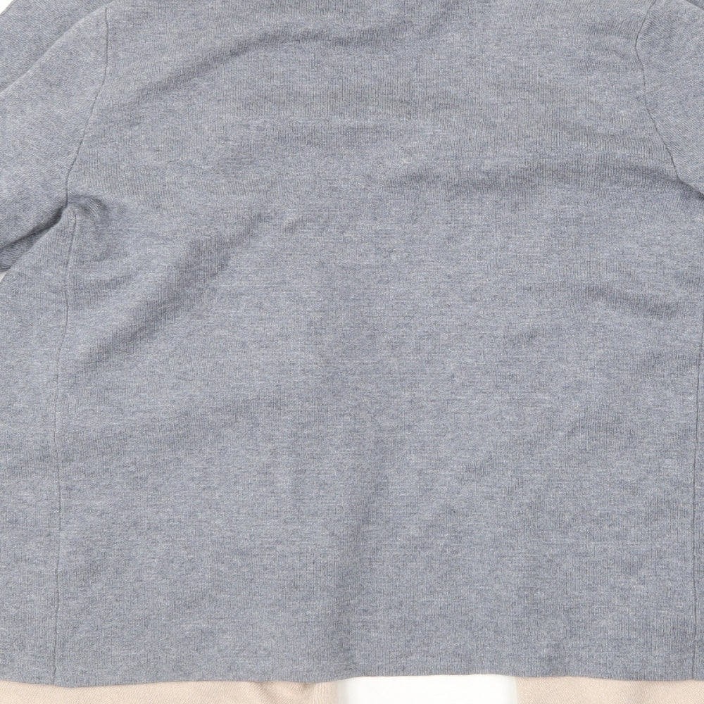 Atmosphere Womens Blue V-Neck Cotton Cape Jumper Size M