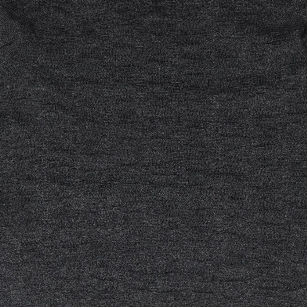 Country Casuals Womens Grey Round Neck Acrylic Pullover Jumper Size M