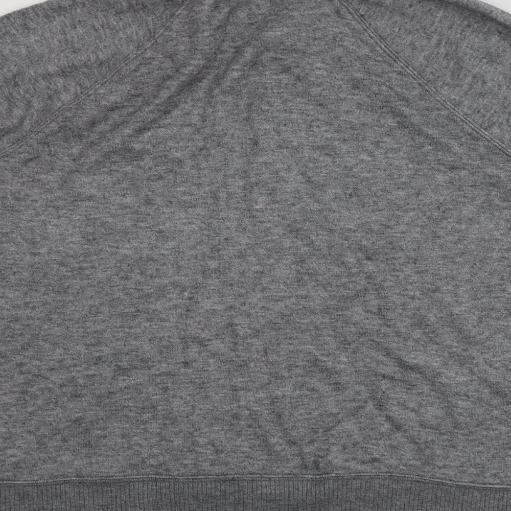 NEXT Womens Grey High Neck Viscose Pullover Jumper Size L
