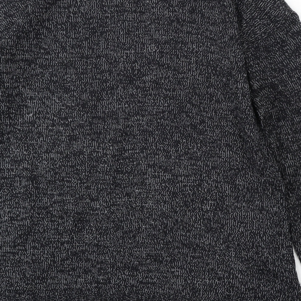 Divided by H&M Womens Grey V-Neck Acrylic Cardigan Jumper Size S