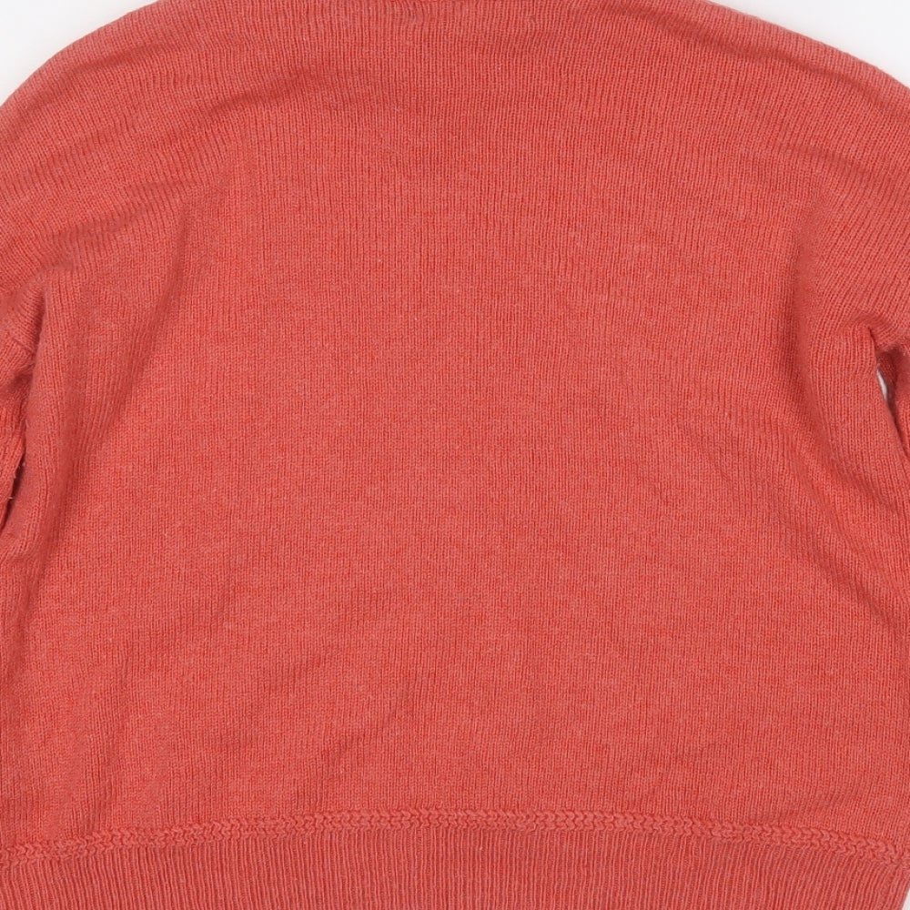 Marks & Spencer Womens Red Mock Neck Acrylic Pullover Jumper Size XS