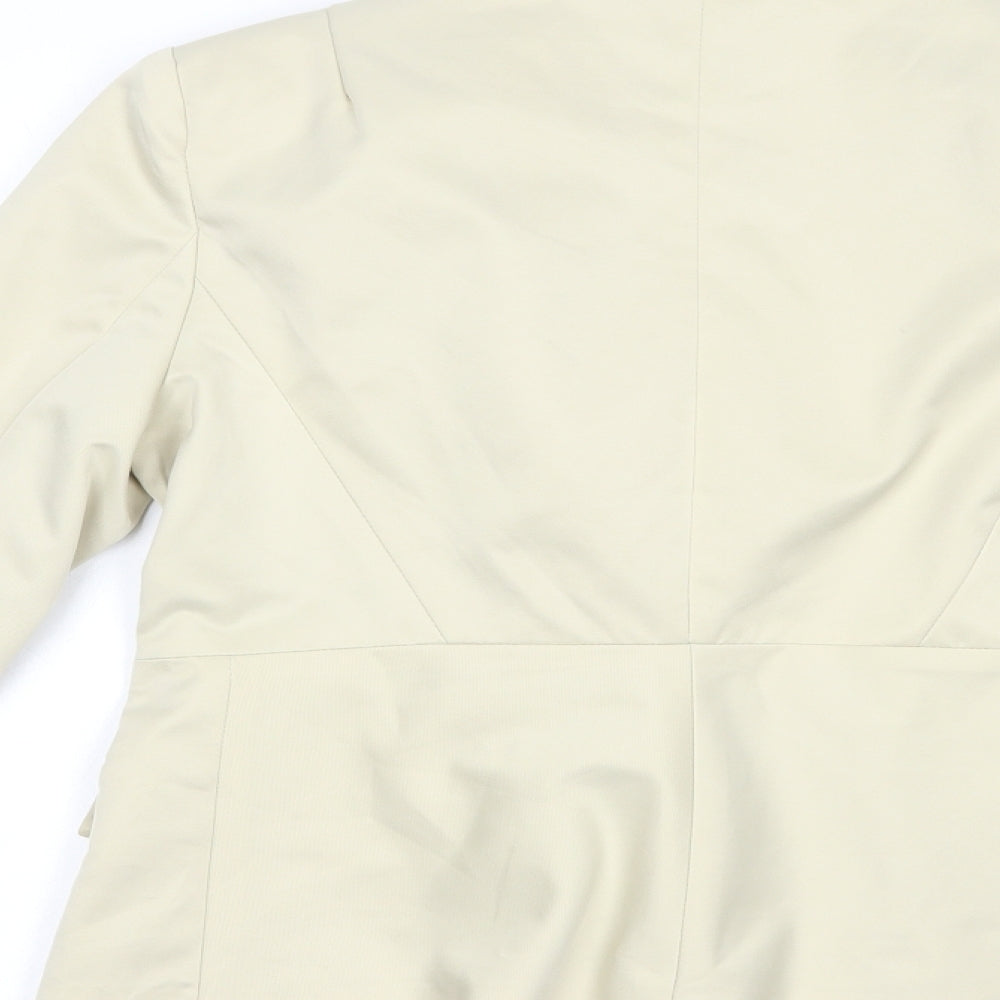 Di & A Womens Beige Jacket Blazer Size M Button