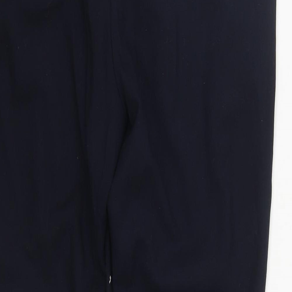 NEXT Womens Blue Polyester Trousers Size 10 L26 in Regular Zip