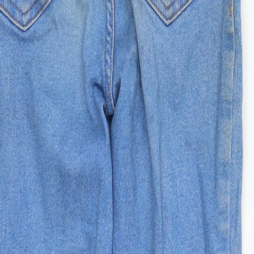 New Look Womens Blue Cotton Cropped Jeans Size 6 L22 in Regular Zip