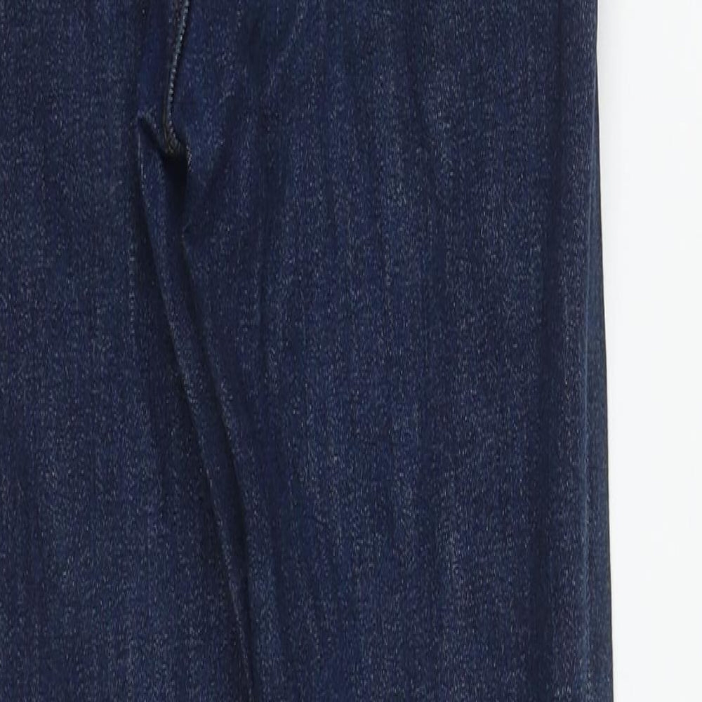 Zara Womens Blue Cotton Straight Jeans Size 28 in L27 in Regular Zip