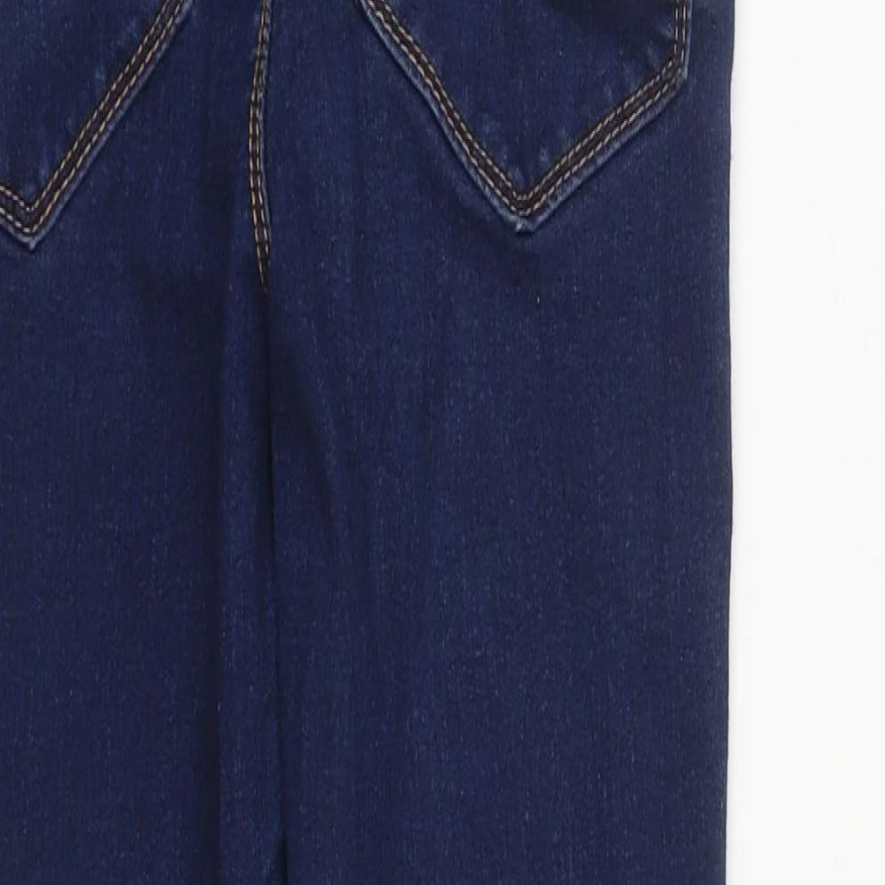 Denim & Co. Womens Blue Cotton Skinny Jeans Size 10 L27 in Regular Zip