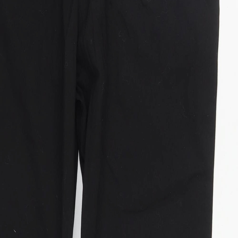 Behrens Womens Black Polyester Trousers Size 12 L29 in Regular Zip