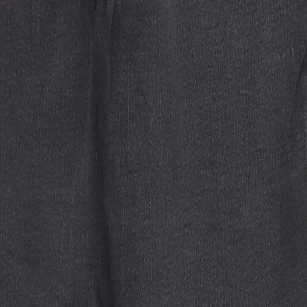 Topshop Womens Black Cotton Straight Jeans Size 24 in L24 in Regular Zip