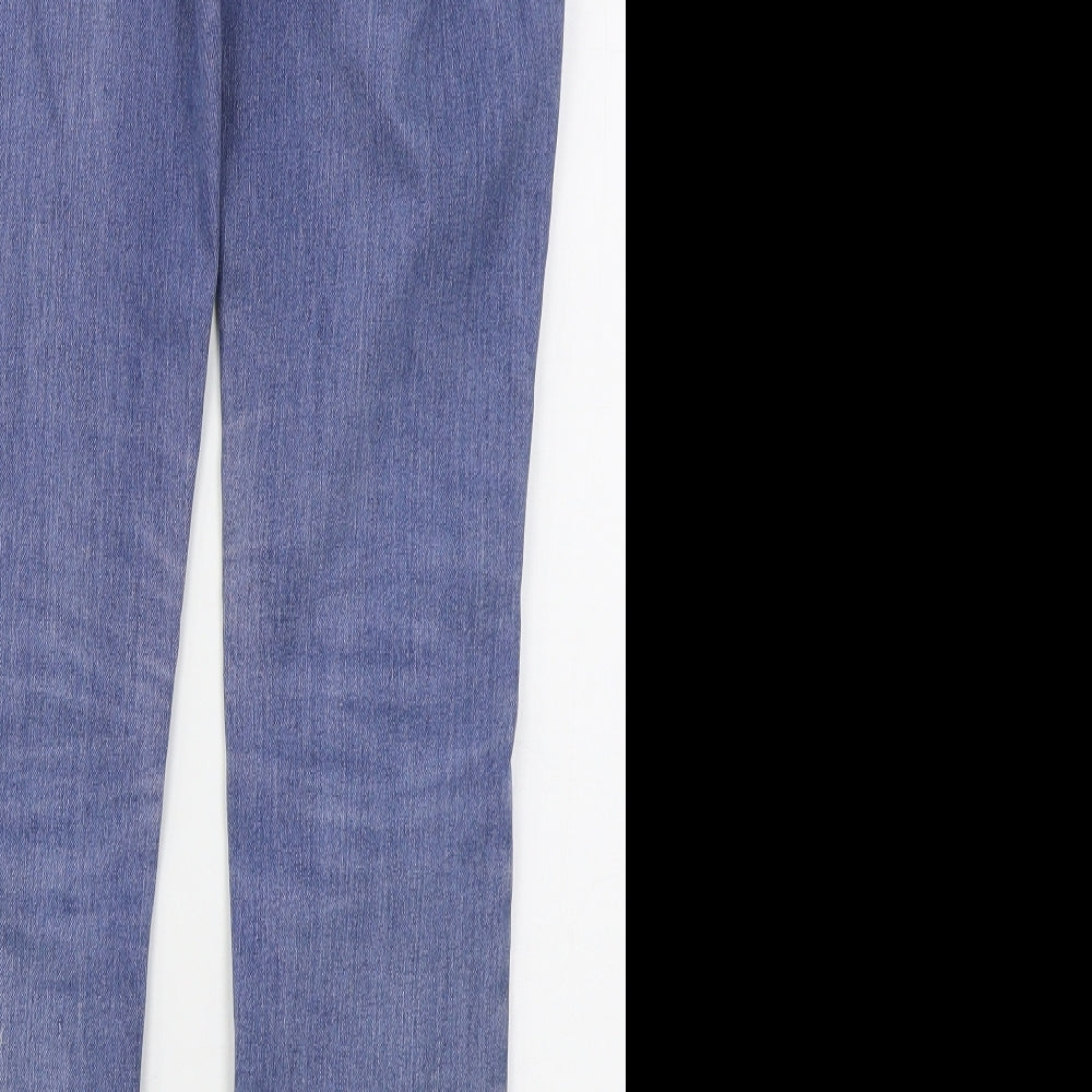 Denim Co Womens Blue Cotton Skinny Jeans Size 8 L30 in Regular Button
