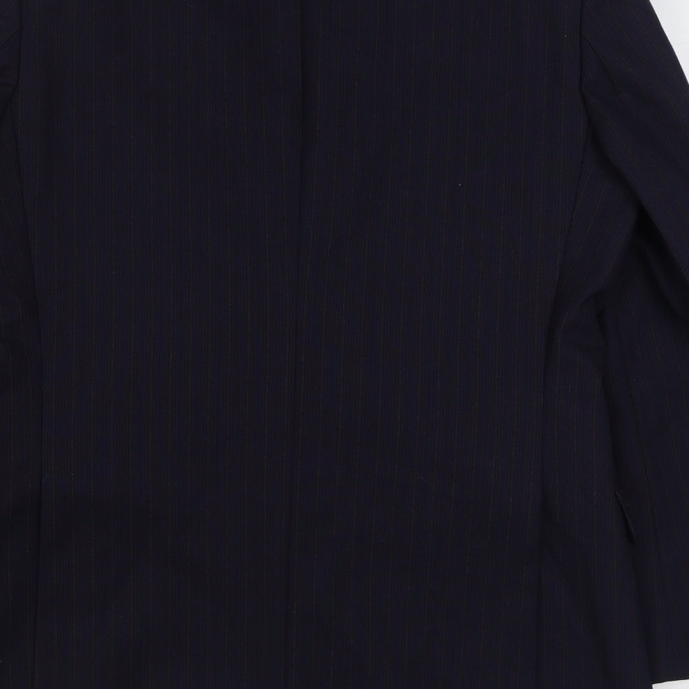 St Michaels Mens Blue Striped Wool Jacket Suit Jacket Size 40