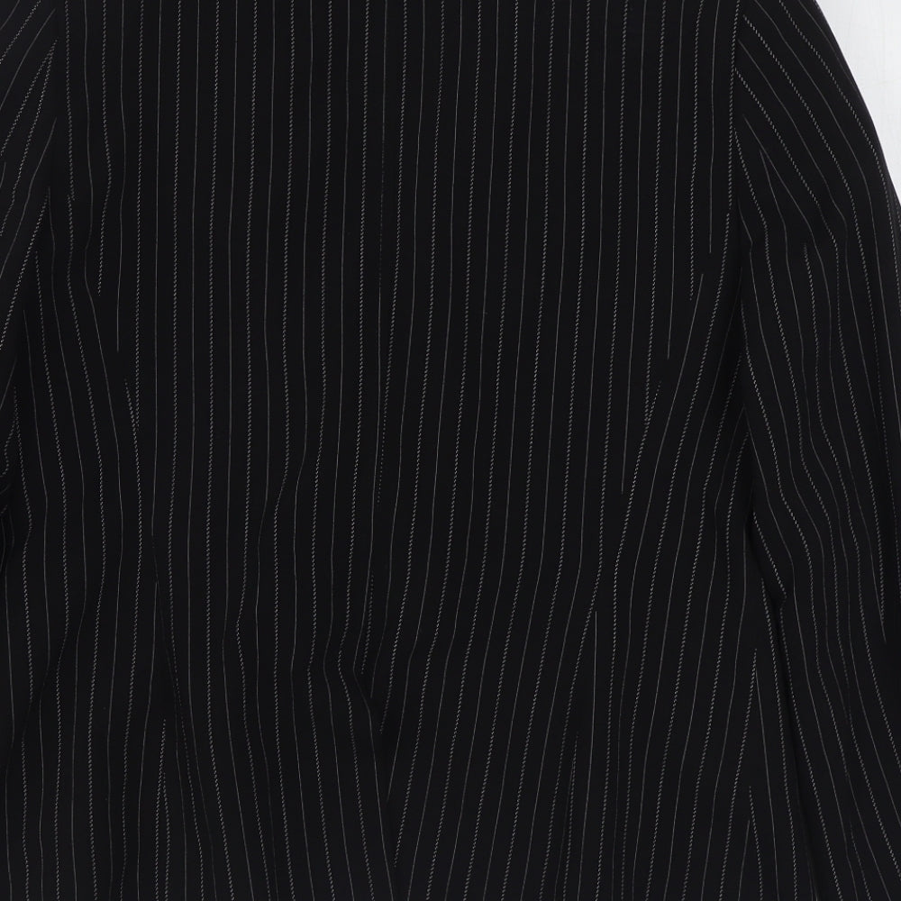 Dorothy Perkins Womens Black Striped Jacket Blazer Size 12 Button