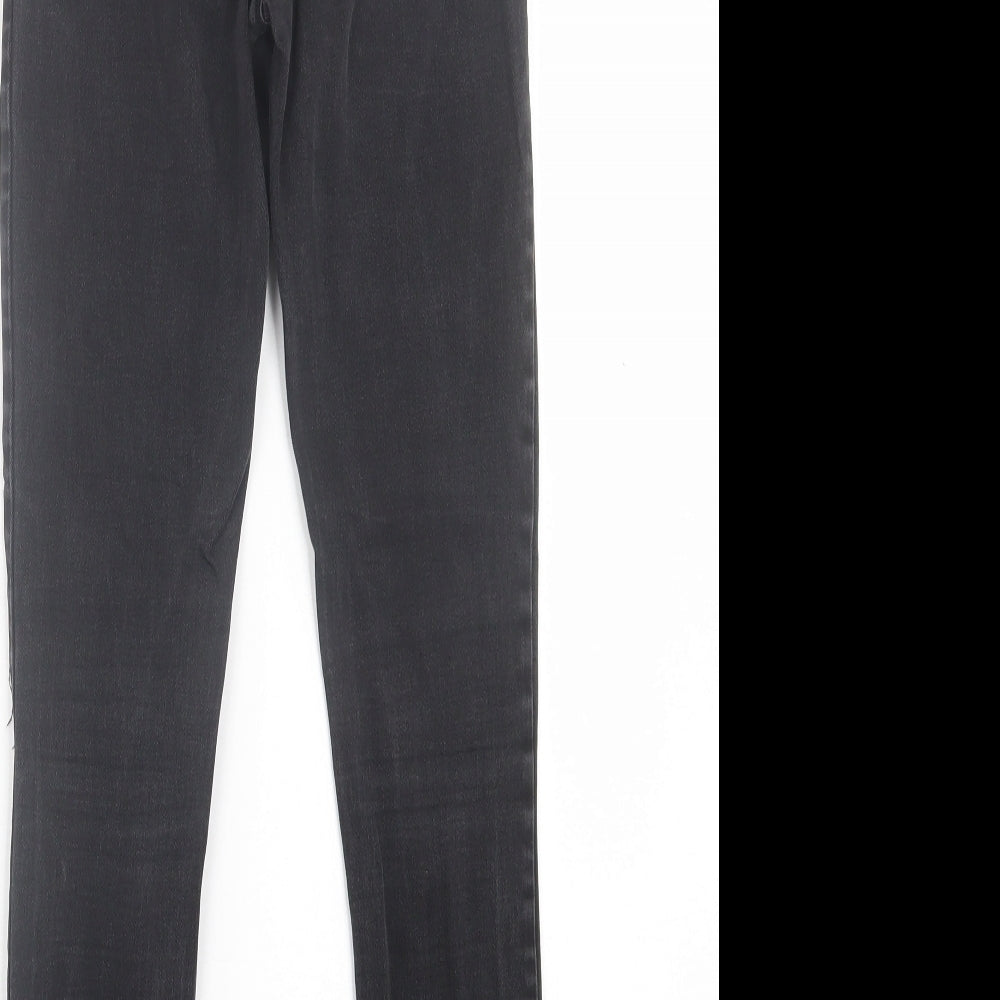 Simply Be Womens Black Cotton Skinny Jeans Size 10 L27 in Regular Button
