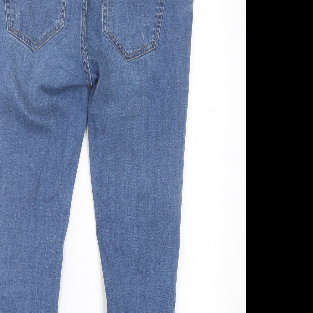 New Look Womens Blue Cotton Skinny Jeans Size 8 L24 in Regular