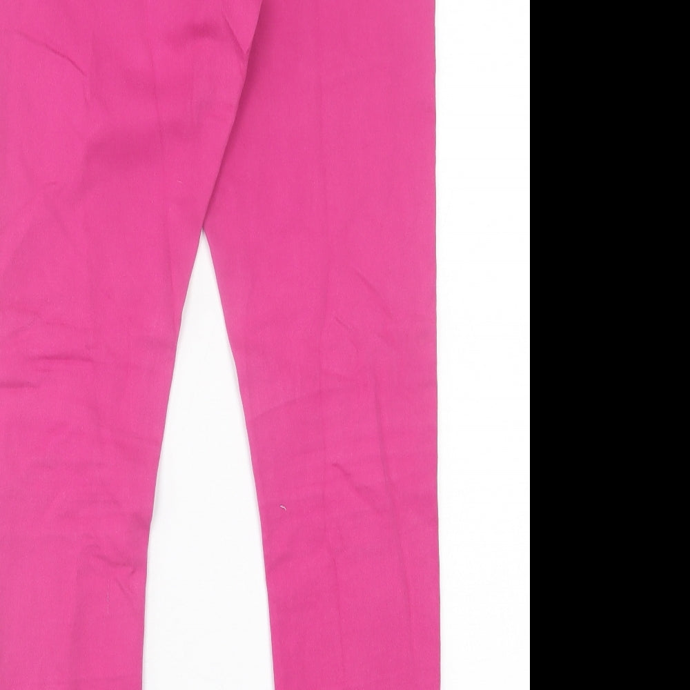 originla Womens Pink Cotton Jegging Trousers Size 12 L29 in Regular