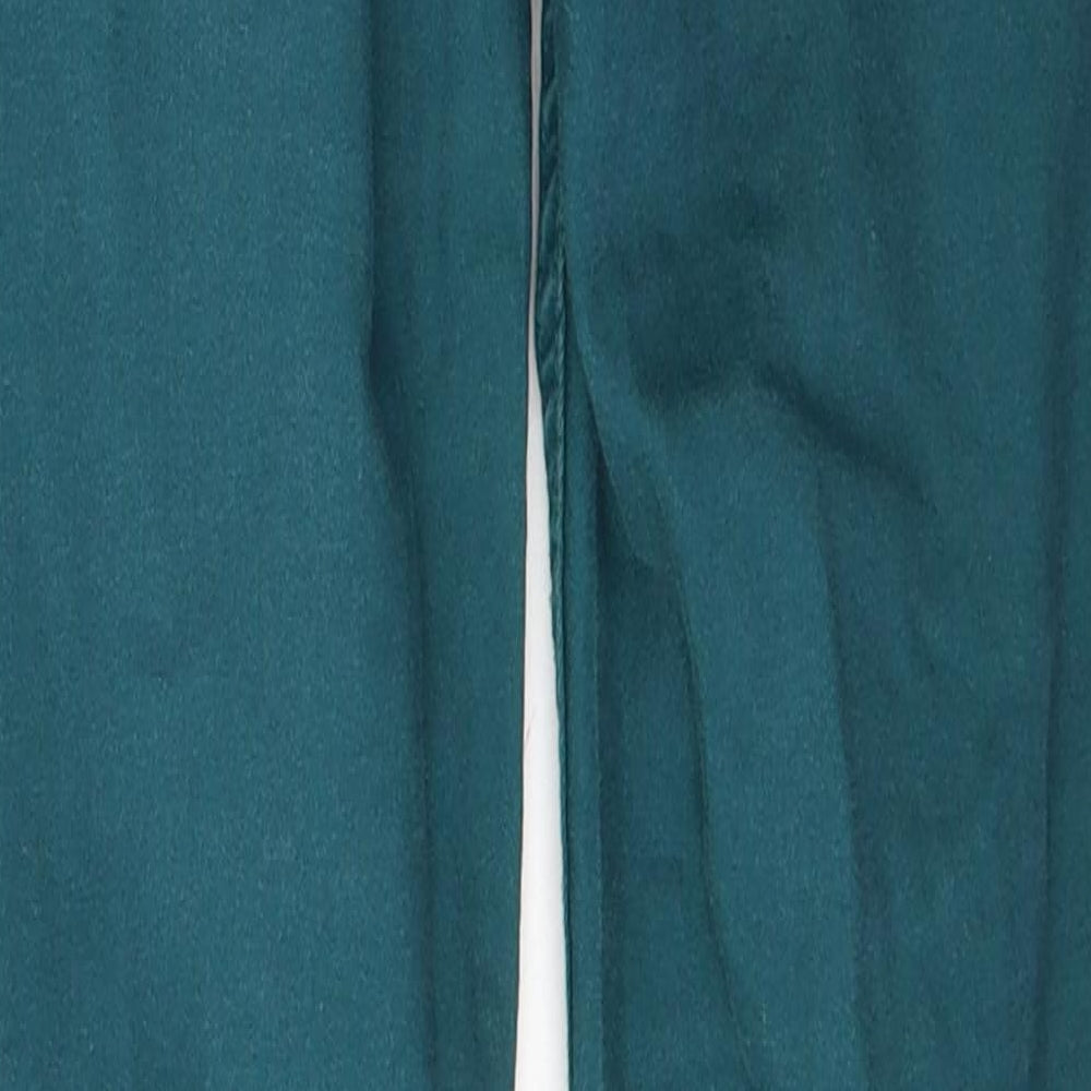 72D Womens Green Cotton Skinny Jeans Size 30 in L29 in Regular Button