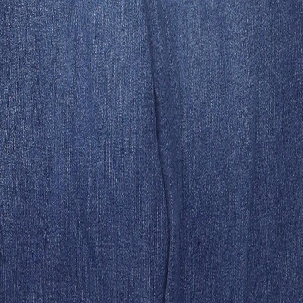 NEXT Womens Blue Modacrylic Skinny Jeans Size 10 L27 in Regular Button