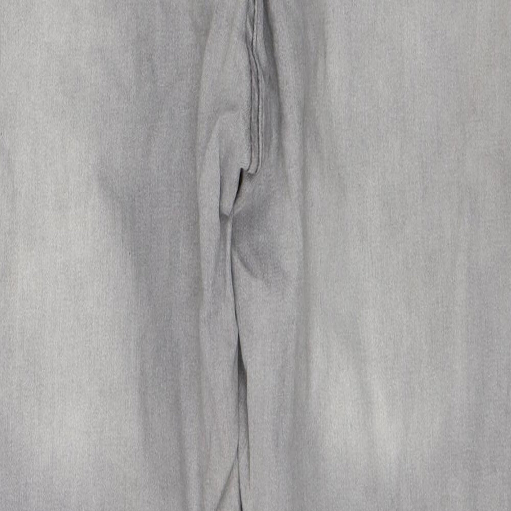 Studio Womens Grey Cotton Skinny Jeans Size 10 L26 in Regular Button