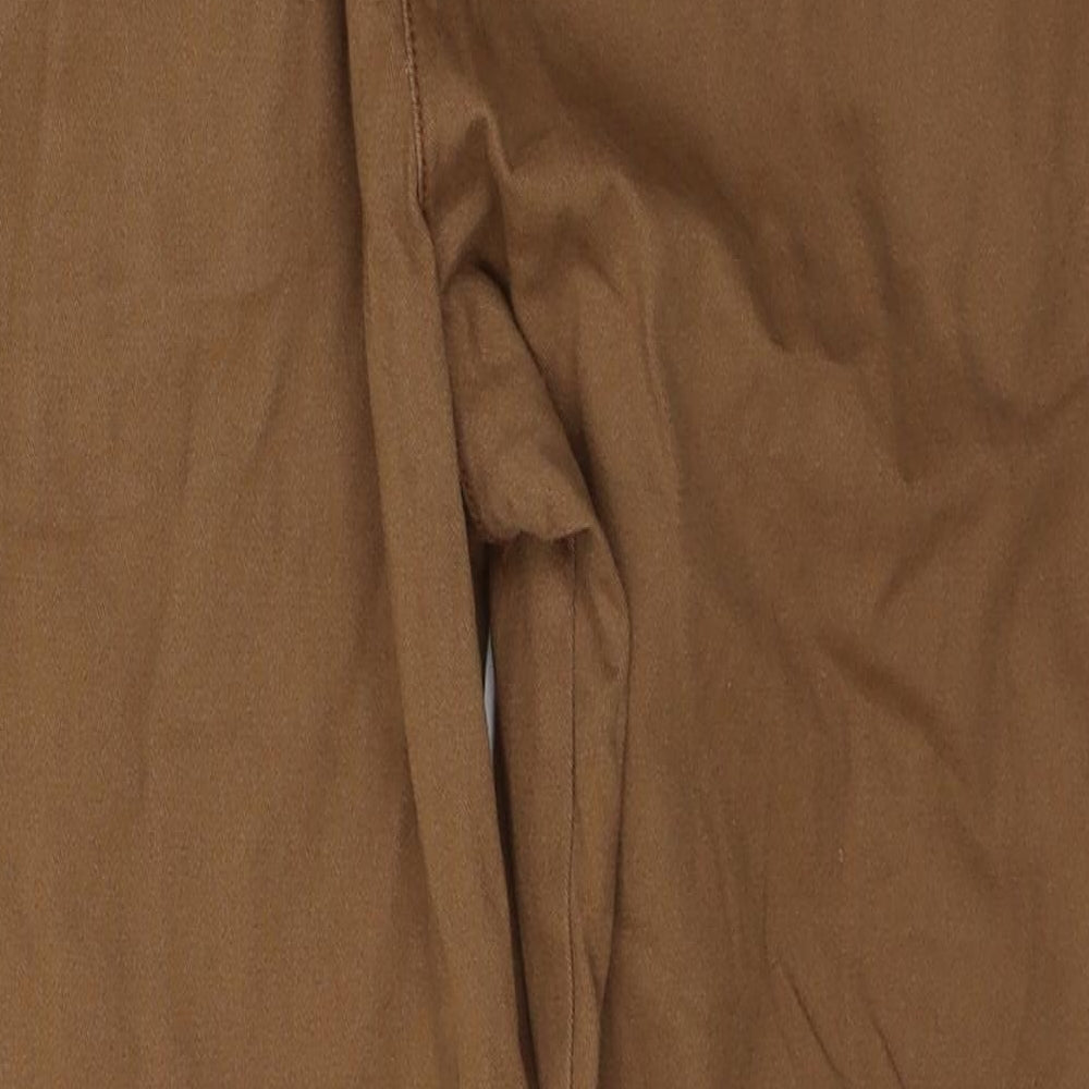 Preworn Womens Brown Cotton Cropped Jeans Size 32 L22 in Regular Button