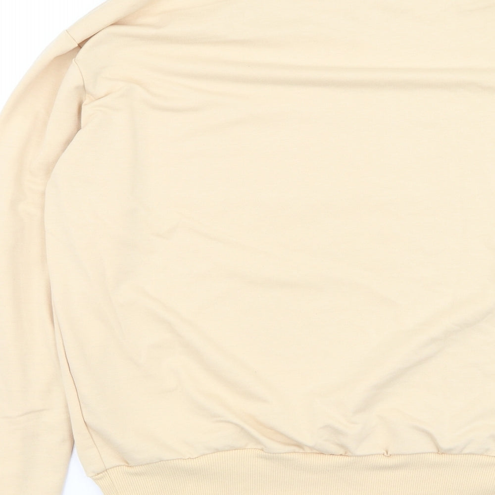 Preworn Womens Orange Cotton Pullover Sweatshirt Size S
