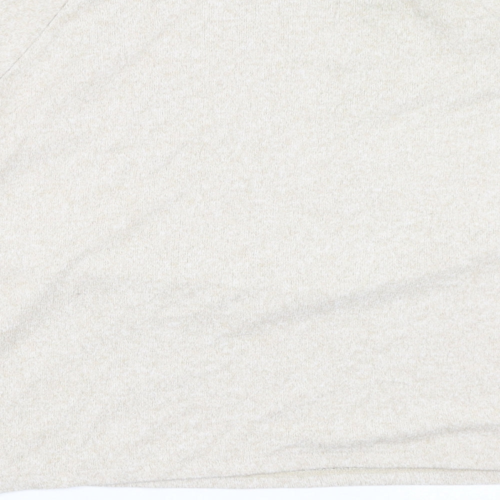 H&M Womens Beige Round Neck Viscose Pullover Jumper Size XL