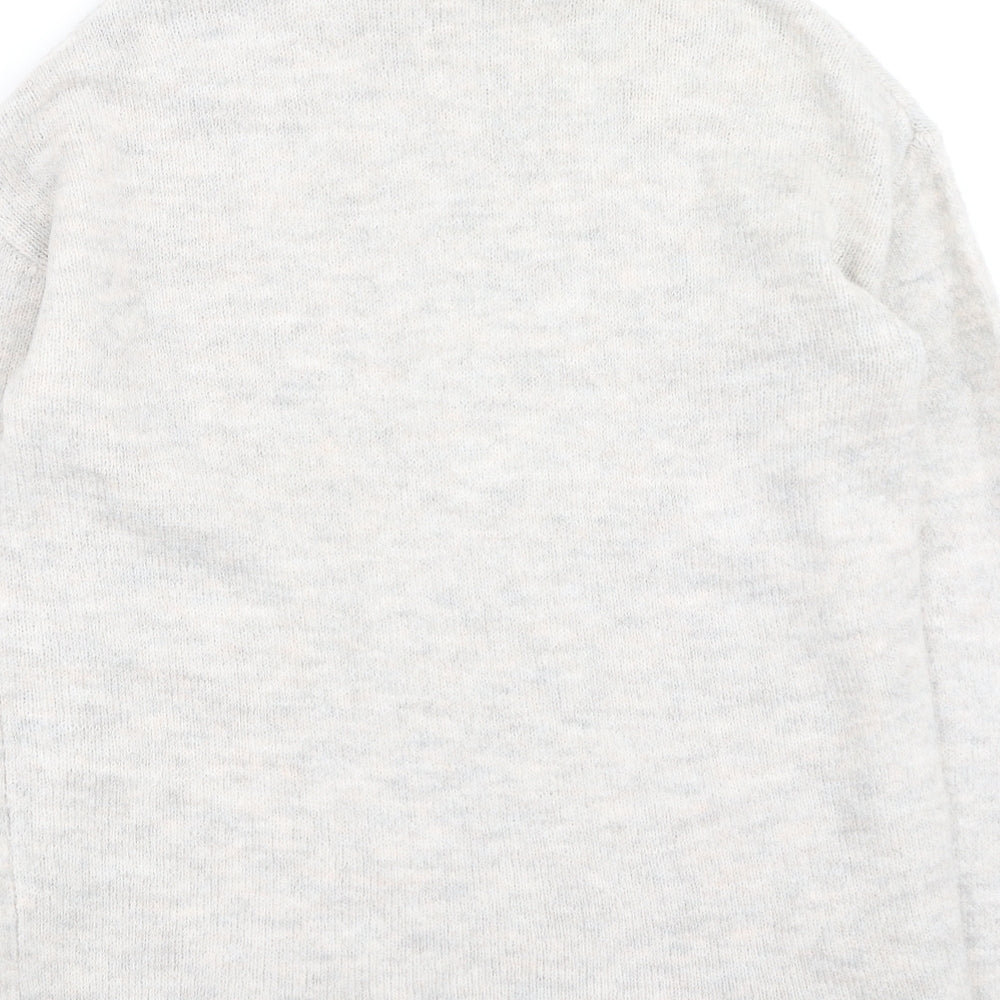 NEXT Womens Beige Round Neck Acrylic Pullover Jumper Size 12