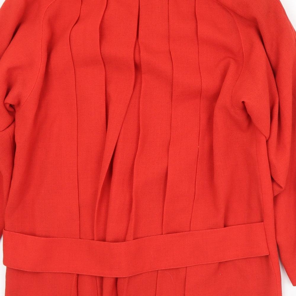 Wallis Womens Red Jacket Size 12 Button