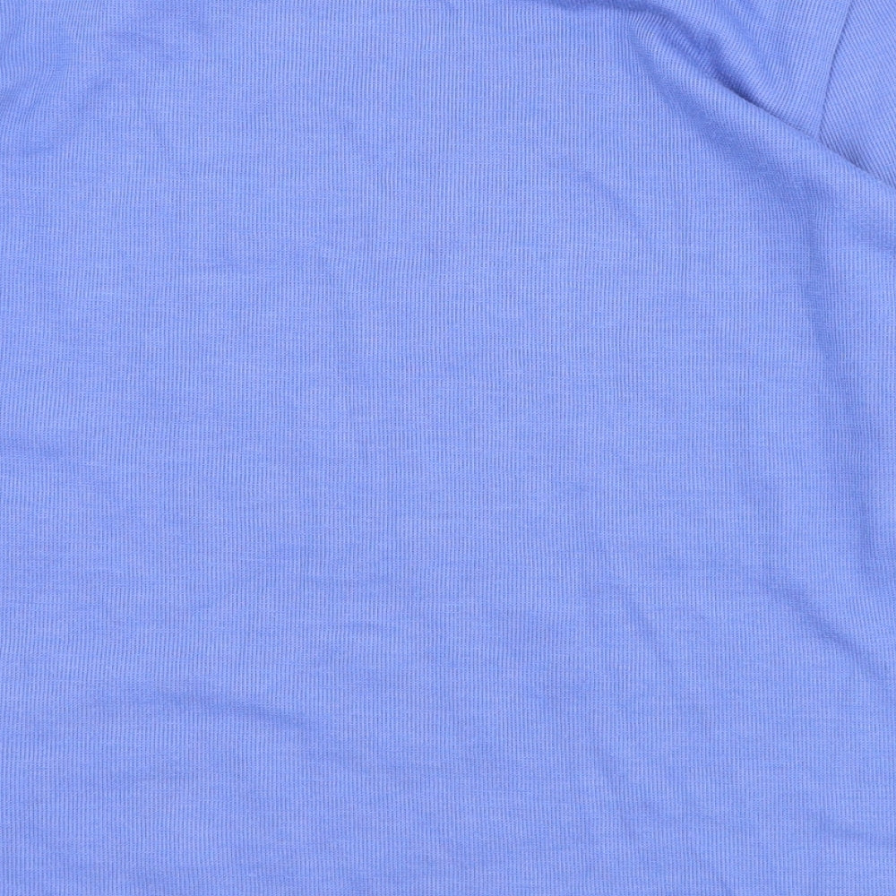 Love Leisure Womens Blue Square Neck Polyester Pullover Jumper Size 12