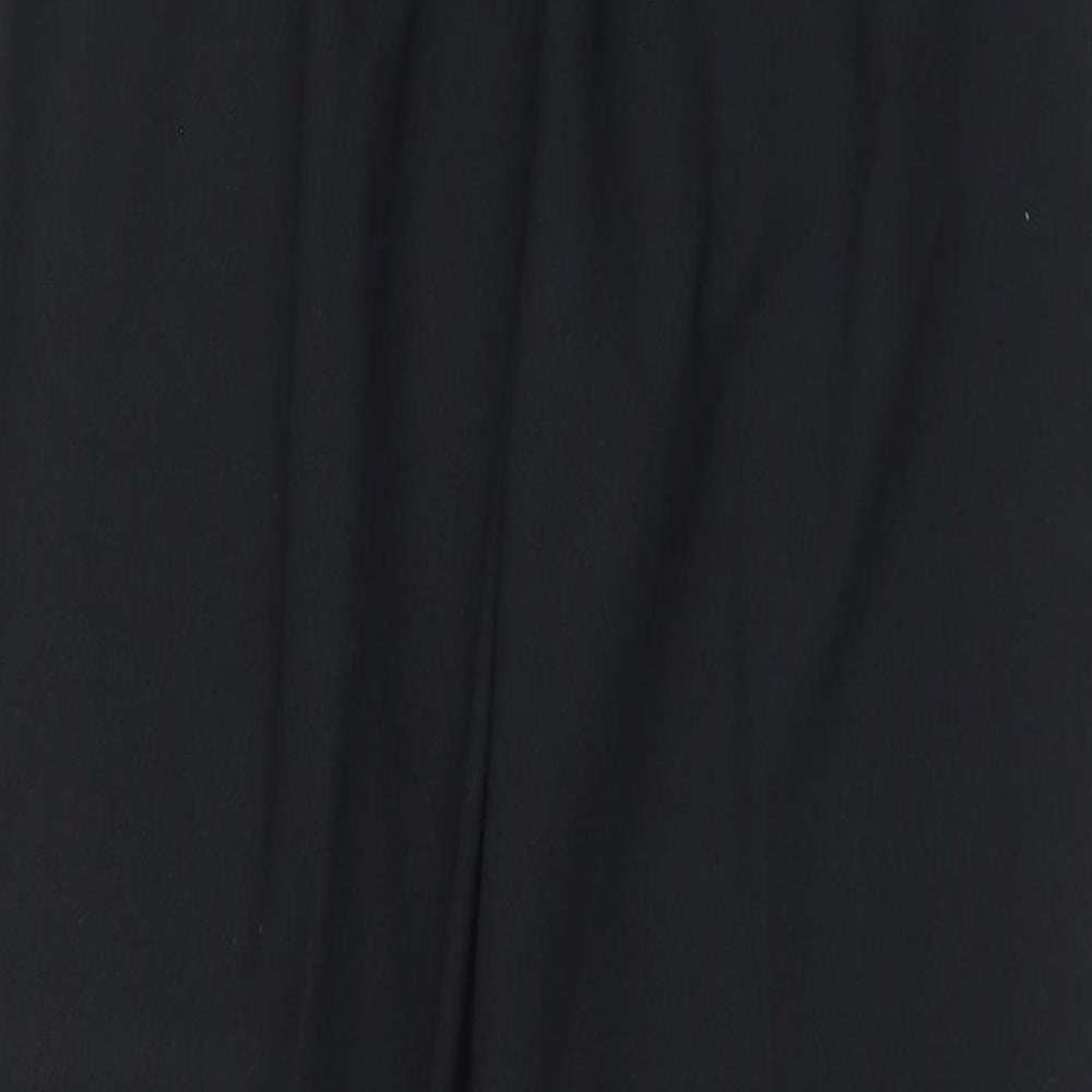 After Eight Womens Black Polyester Trousers Size 14 L28 in Regular