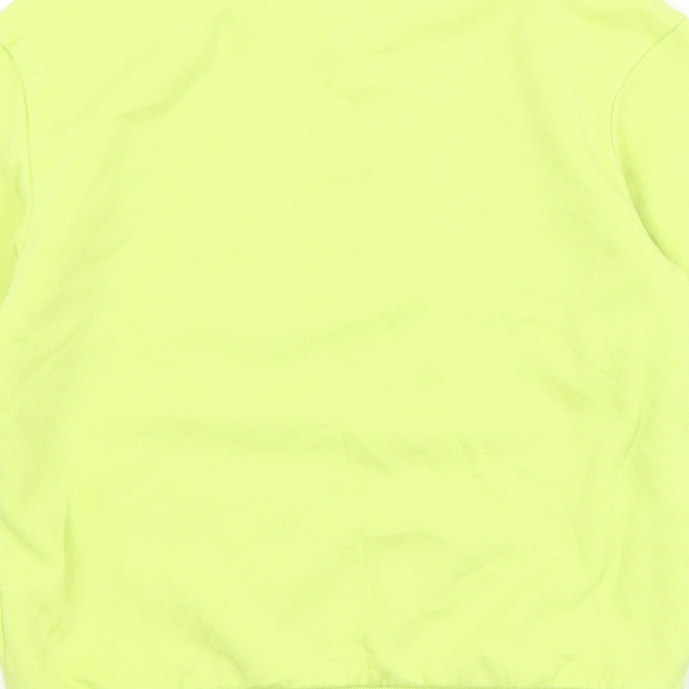 H&M Girls Green Cotton Pullover Sweatshirt Size 6-7 Years - 6-8 Years
